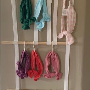 Girls hair accessory  hanging holders (set of 2) with 33 headbands included